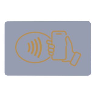 بطاقة عمل بتقنية الاتصال قريب المدى (NFC) - ابيض
