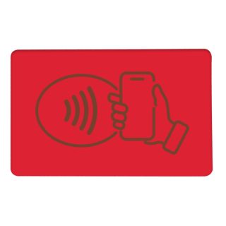 بطاقة عمل بتقنية الاتصال قريب المدى (NFC) - احمر